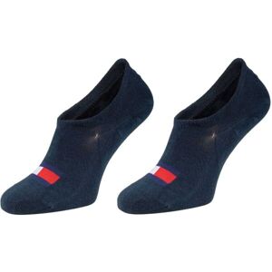 Tommy Hilfiger FOOTIE HIGH CUT 2P FLAG Unisexové ponožky, tmavo modrá, veľkosť 43/46