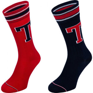 Tommy Hilfiger MEN TH PATCH SOCK 2P čierna 43-46 - Pánske ponožky