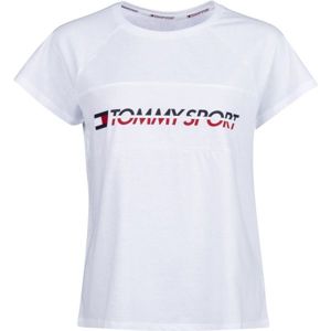 Tommy Hilfiger BLOCKED TEE LOGO biela M - Dámske tričko