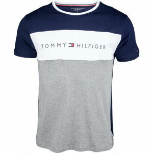 Tommy Hilfiger CN SS TEE LOGO FLAG Pánske tričko, sivá, veľkosť L