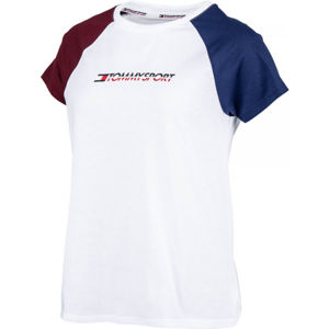 Tommy Hilfiger COTTON MIX TOP LOGO Dámske tričko, biela, veľkosť XS