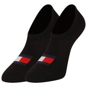 Tommy Hilfiger FOOTIE HIGH CUT 2P FLAG Unisexové ponožky, čierna, veľkosť 39-41