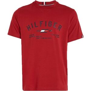 Tommy Hilfiger GRAPHIC S/S TEE Pánske tričko, červená, veľkosť XL