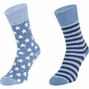 Tommy Hilfiger KIDS SOCK 2P STARS AND STRIPES Detské ponožky, modrá, veľkosť 39 - 42