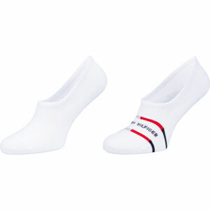 Tommy Hilfiger MEN FOOTIE 2P BRETON STRIPE Pánske ponožky, biela, veľkosť 39 - 42