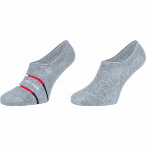 Tommy Hilfiger MEN FOOTIE 2P BRETON STRIPE Pánske ponožky, sivá, veľkosť 43 - 46