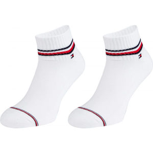Tommy Hilfiger MEN ICONIC QUARTER 2P Pánske ponožky, biela, veľkosť 43/46