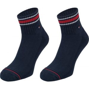 Tommy Hilfiger MEN ICONIC SPORTS QUARTER 2P čierna 43 - 46 - Pánske ponožky