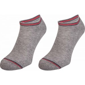 Tommy Hilfiger MEN ICONIC SPORTS SNEAKER 2P šedá 43 - 46 - Pánske ponožky