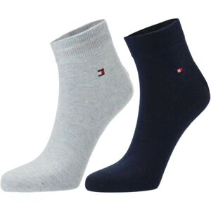 Tommy Hilfiger MEN QUARTER 2P Pánske ponožky, sivá, veľkosť 43 - 46