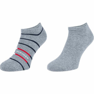 Tommy Hilfiger MEN SNEAKER 2P BRETON STRIPE Pánske ponožky, sivá, veľkosť 39 - 42