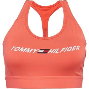 Tommy Hilfiger MID INTENSITY GRAPHIC RACER BRA Dámska športová podprsenka, lososová, veľkosť S