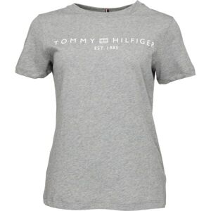 Tommy Hilfiger LOGO CREW NECK Dámske tričko, sivá, veľkosť