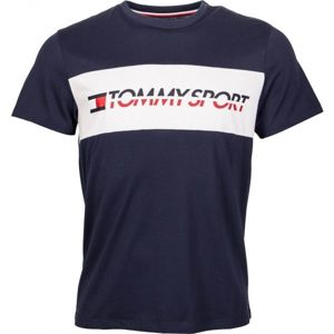 Tommy Hilfiger T-SHIRT LOGO DRIVER tmavo modrá L - Pánske tričko