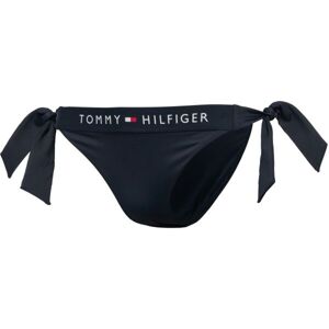 Tommy Hilfiger TH ORIGINAL-SIDE TIE CHEEKY BIKINI Dámsky spodný diel plaviek, tmavo modrá, veľkosť L