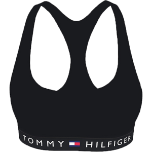 Tommy Hilfiger VEL-UNLINED BRALETTE VELOUR Dámska podprsenka, čierna, veľkosť XS