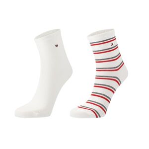 Tommy Hilfiger WOMEN SHORT SOCK 2P ISLAND STRIPE Dámske ponožky, mix, veľkosť 35-38