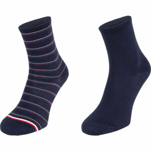 Tommy Hilfiger WOMEN SHORT SOCK 2P PREPPY Dámske ponožky, tmavo modrá, veľkosť 35-38
