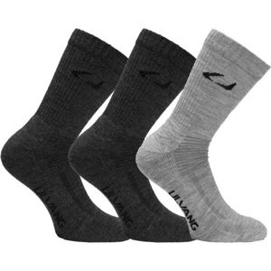 Ulvang ALLROUND 3PCK Vlnené ponožky, tmavo sivá, veľkosť 40-45