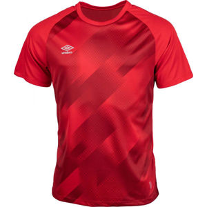 Umbro TRAINING GRAPHIC TEE Pánske športové tričko, červená,vínová,biela, veľkosť