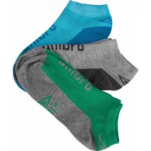 Umbro LOW LINER JUNIORS 3P Detské ponožky, modrá, veľkosť 32-35
