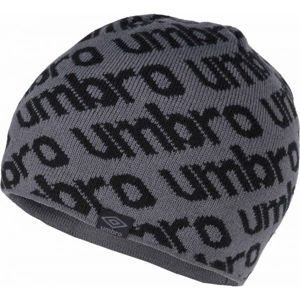Umbro PATON Chlapčenská pletená čiapka, tmavo sivá, veľkosť UNI