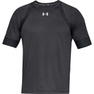 Under Armour HEXDELTA SHORTSLEEVE tmavo sivá XL - Pánske bežecké tričko