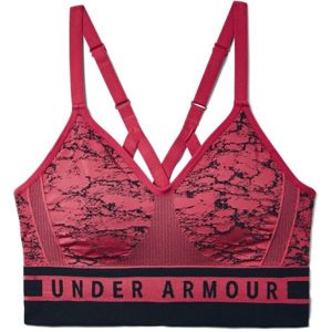 Under Armour VANISH SEAMLESS LONGLINE JACQUARD BRA ružová S - Dámska športová podprsenka