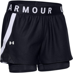 Under Armour PLAY UP 2-IN SHORTS Dámske šortky, čierna,biela, veľkosť