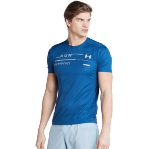 Under Armour RUN GRAPHIC TEE modrá XL - Pánske bežecké tričko