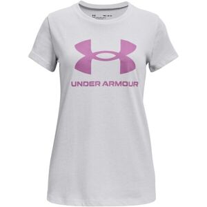Under Armour LIVE SPORTSTYLE GRAPHIC SS Dievčenské tričko, sivá, veľkosť M