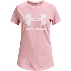 Under Armour LIVE SPORTSTYLE GRAPHIC SS Dievčenské tričko, ružová, veľkosť S