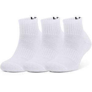 Under Armour UA CORE QTR 3PK Ponožky, biela, veľkosť