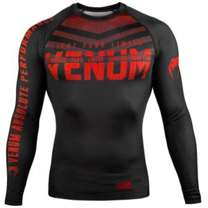 Venum SIGNATURE RASHGUARD LS čierna XL - Pánske športové tričko