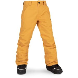Volcom FREAKIN SNOW CHINO Chlapčenské lyžiarske/snowboardové nohavice, žltá, veľkosť XS