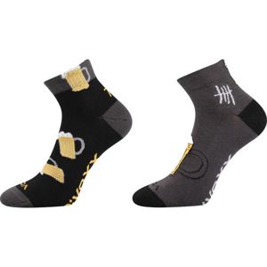 Voxx PONOŽKY 2 PÁRY Pánske ponožky, čierna, veľkosť 43 - 46