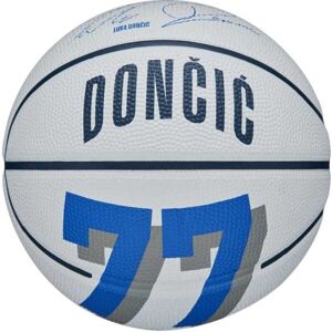 Wilson NBA PLAYER ICON MINI BSKT LUKA 3 Mini basketbalová lopta, biela, veľkosť 3