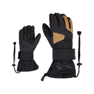 Ziener MAXIMUS AS® Pánske snowboardové rukavice, čierna, veľkosť 9